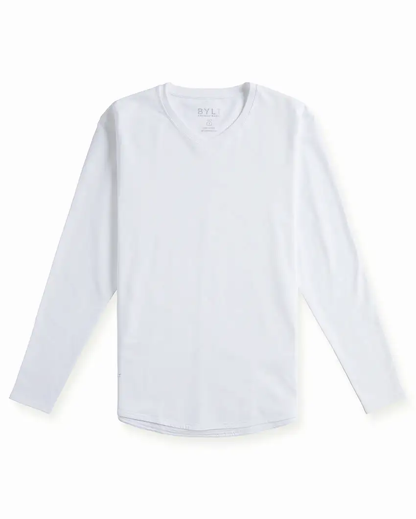 V-Neck Long Sleeve Drop-Cut: Lux