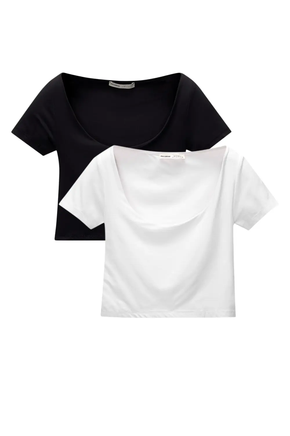 2-pack of cropped polyamide T-shirts
