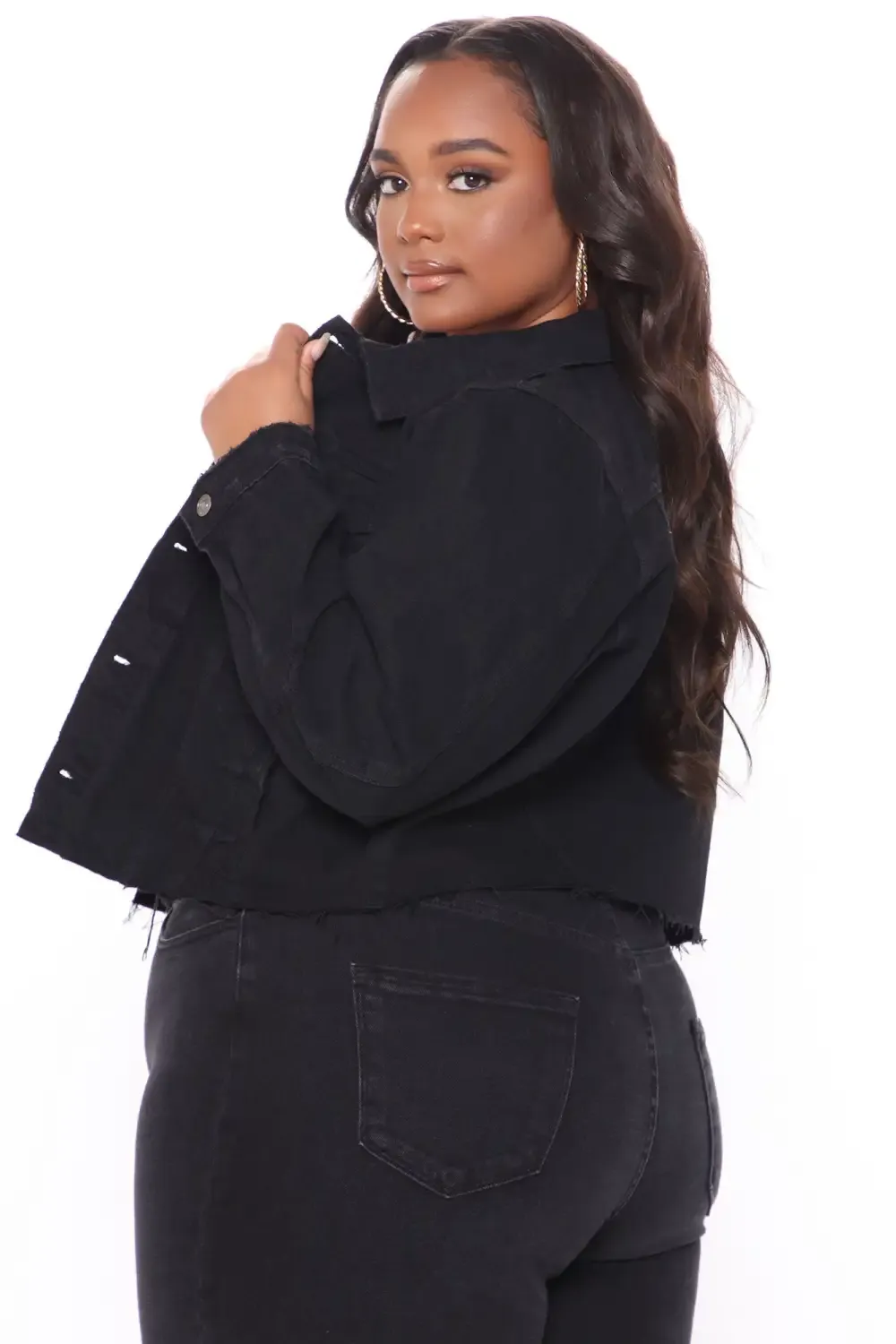 Natalia Denim Jacket - Black