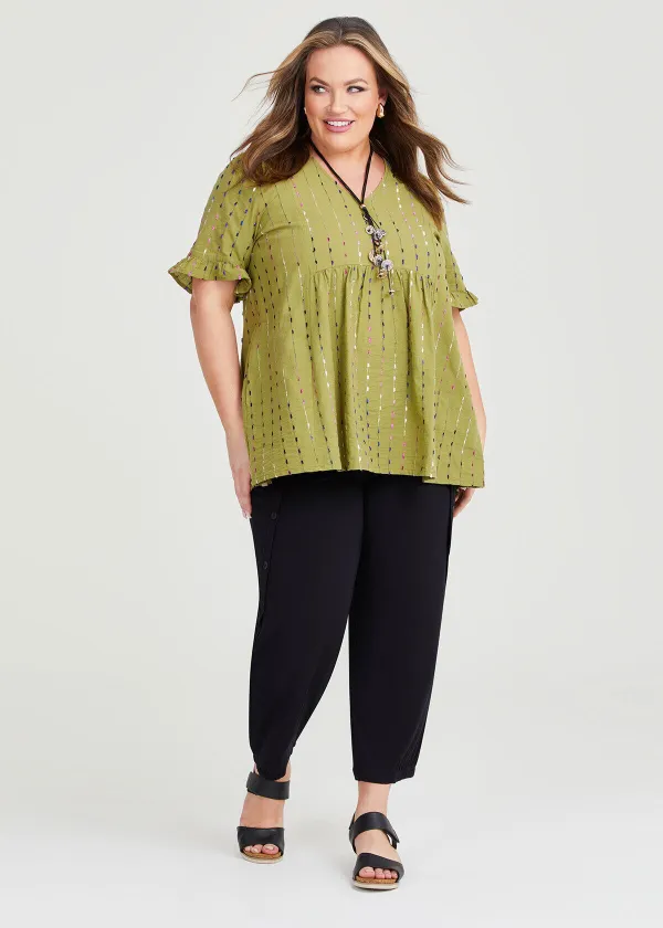 Slub Cotton Blend Top