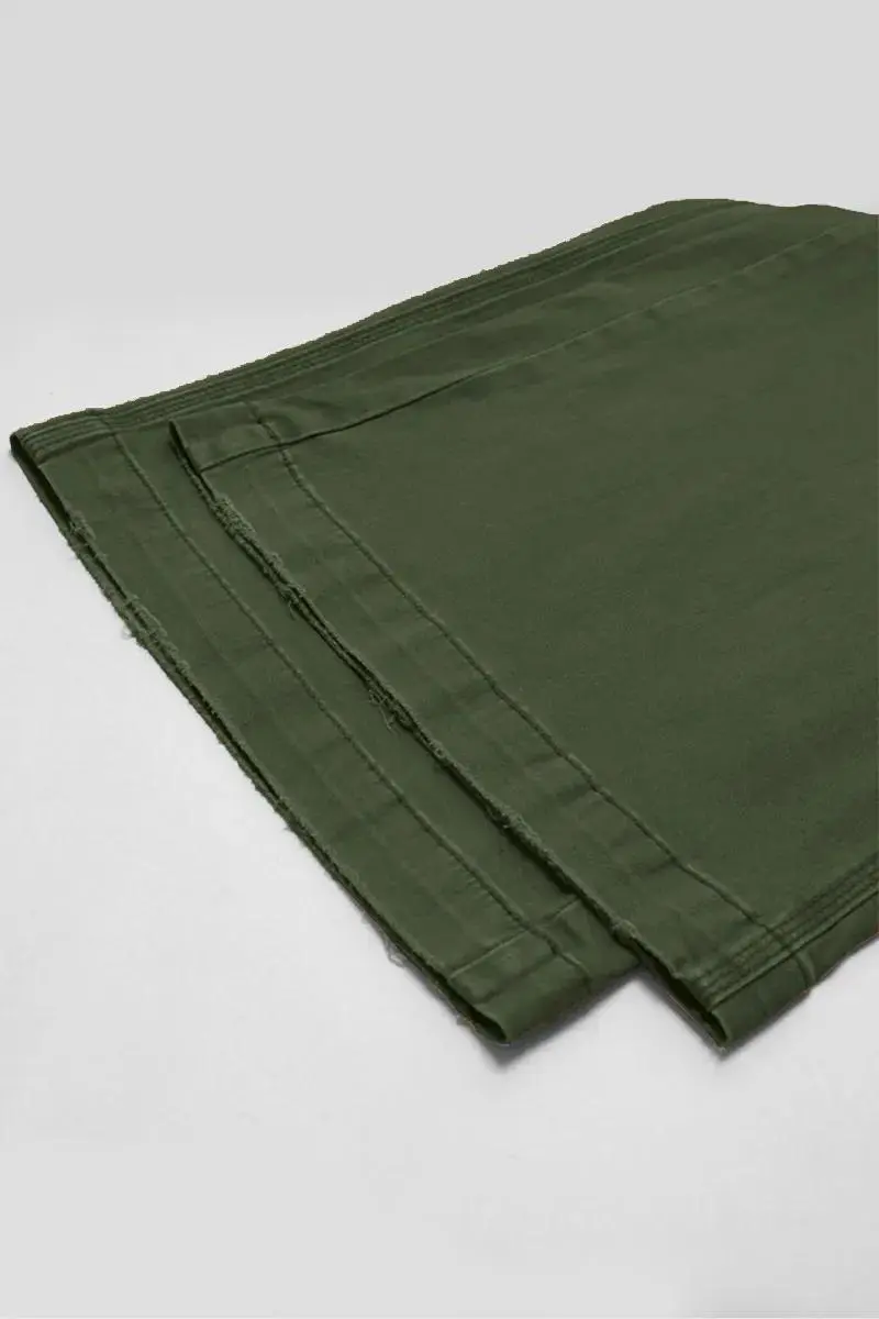 Flap Pocket Back Mid Waist Crop Pants Without Belt