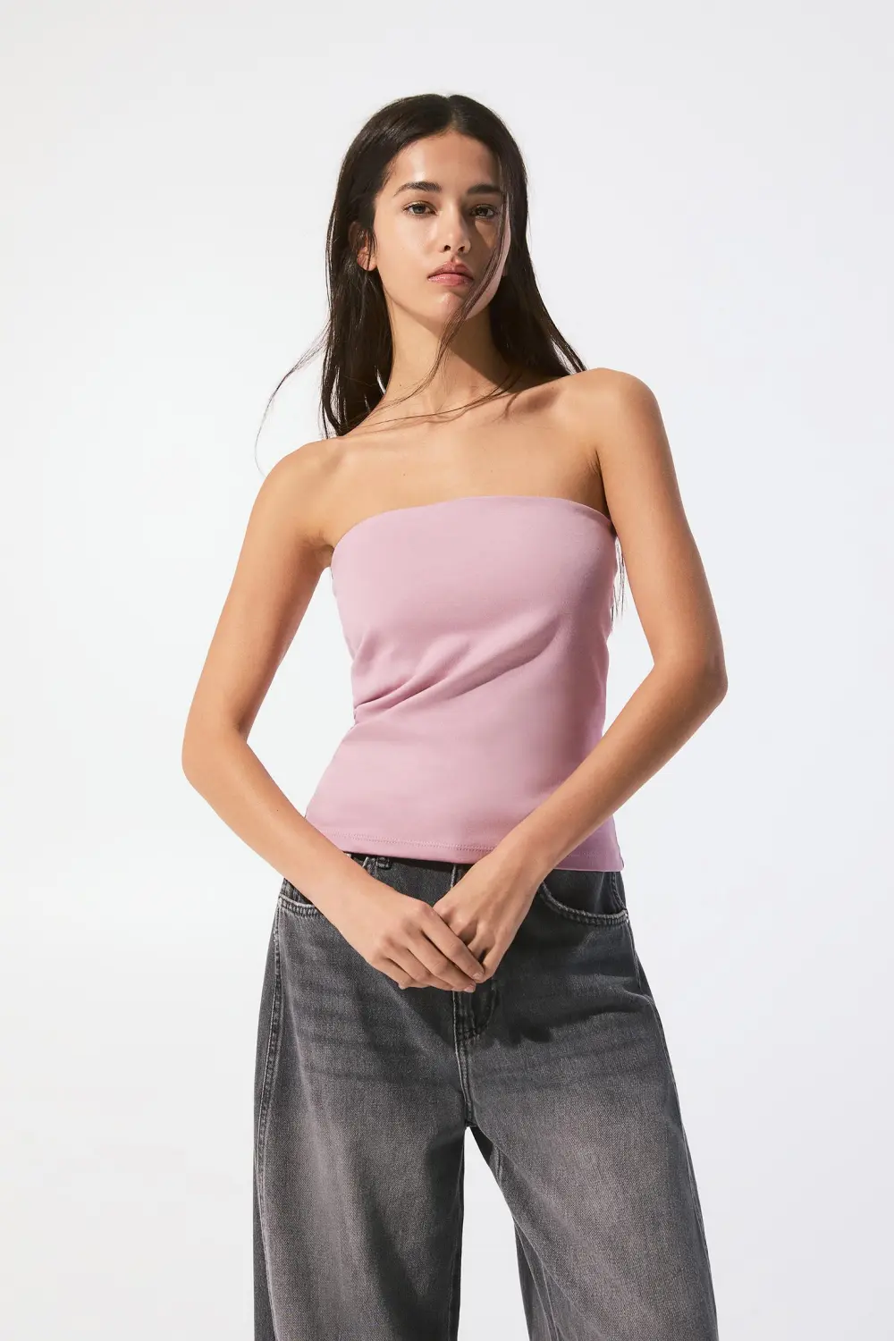 Strapless top