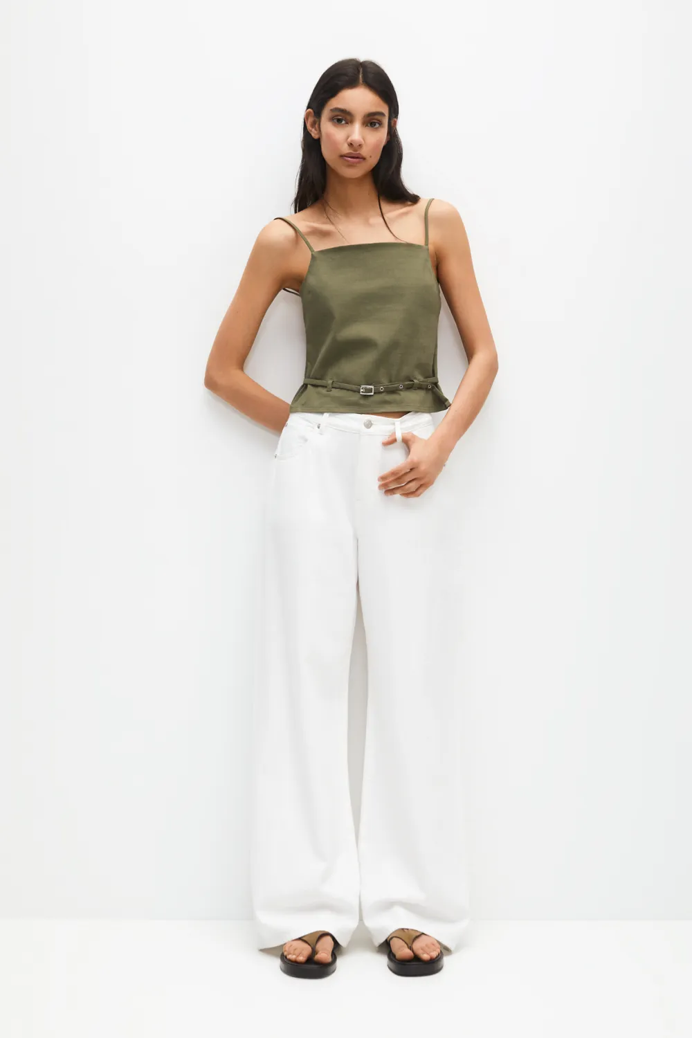 Pantalón fluido wide leg
