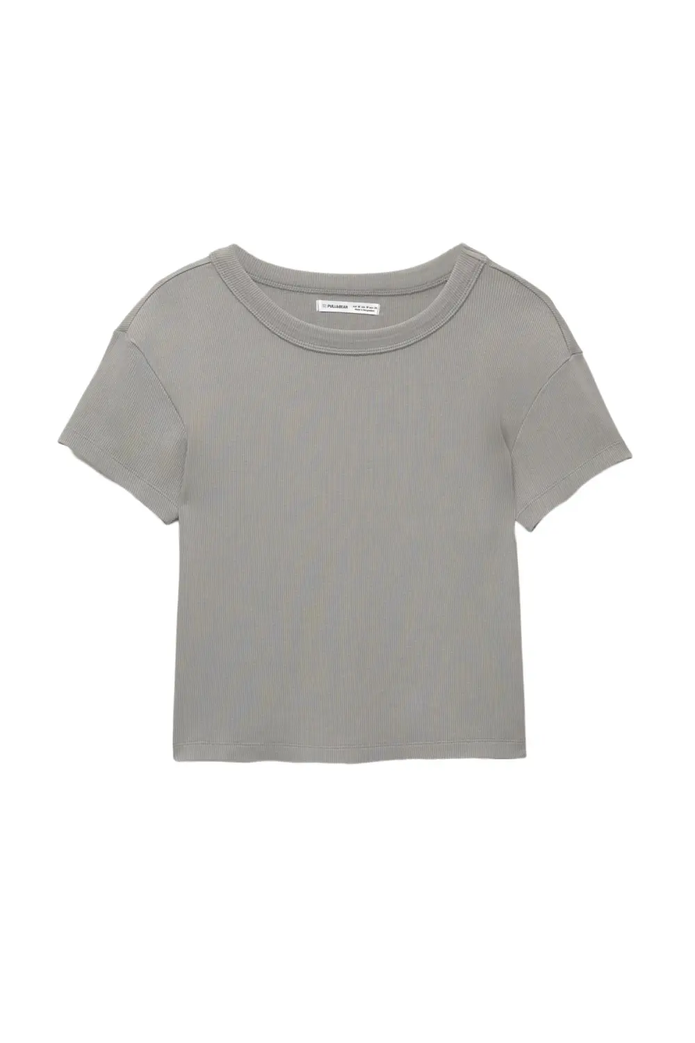 Camiseta cropped canalé