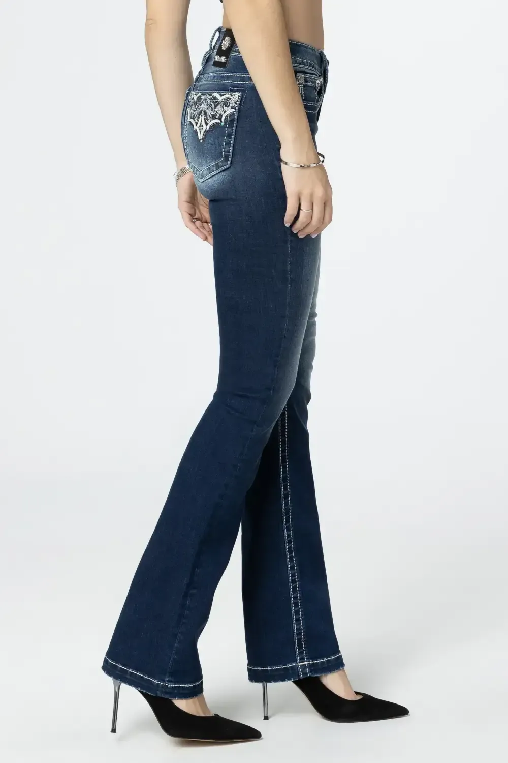 Silver Web Bootcut Jeans