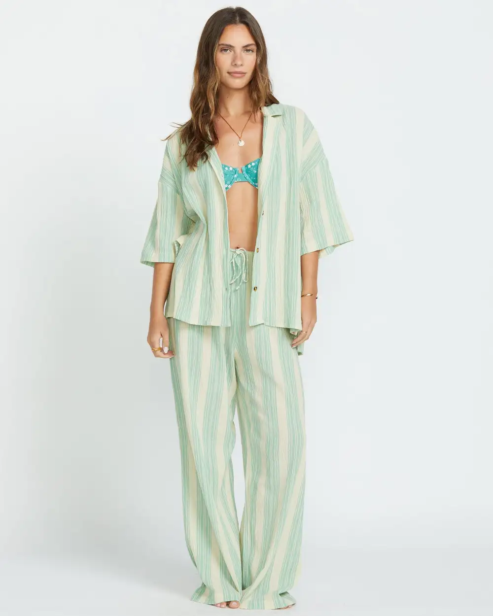 Beach Side Short Sleeve Shirt - Island Green