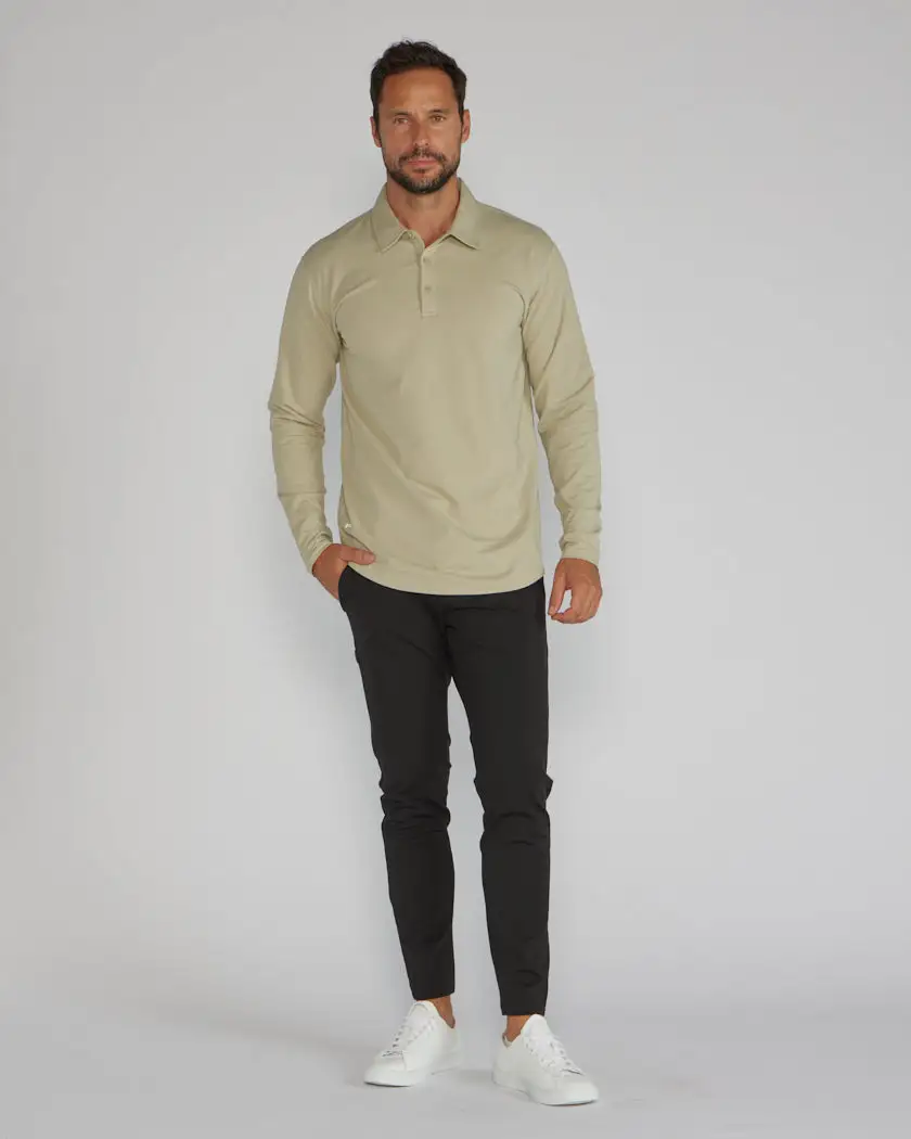 Drop-Cut Long Sleeve: Lux Polo