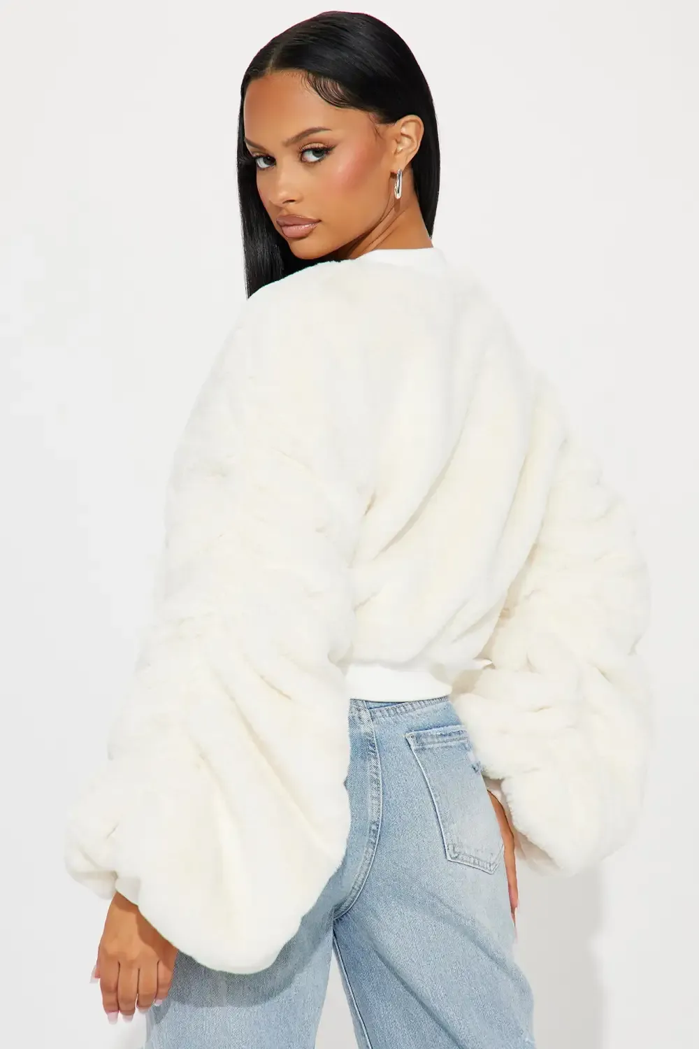 Fall For You Faux Fur Jacket - Ivory