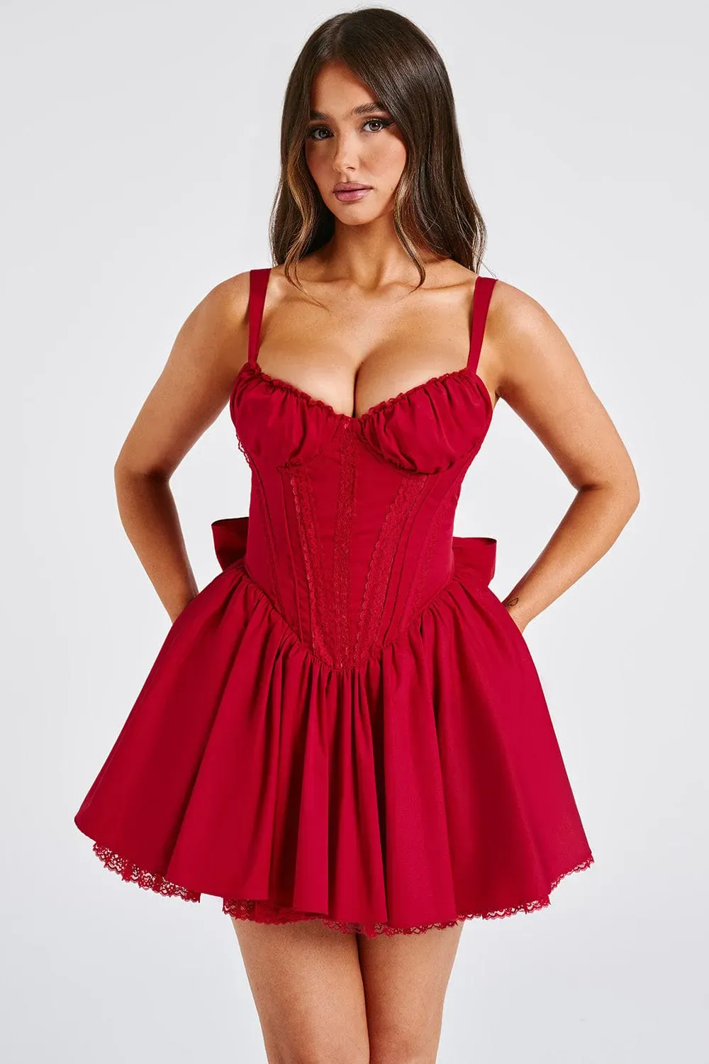 JOSIE MINI DRESS - RED