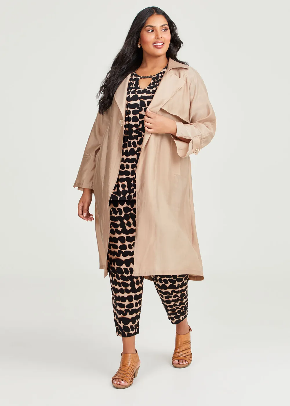 Light Natural Trench Coat