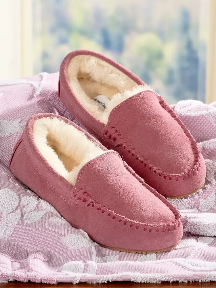 Women's Sheepskin Slip-On Moccasins