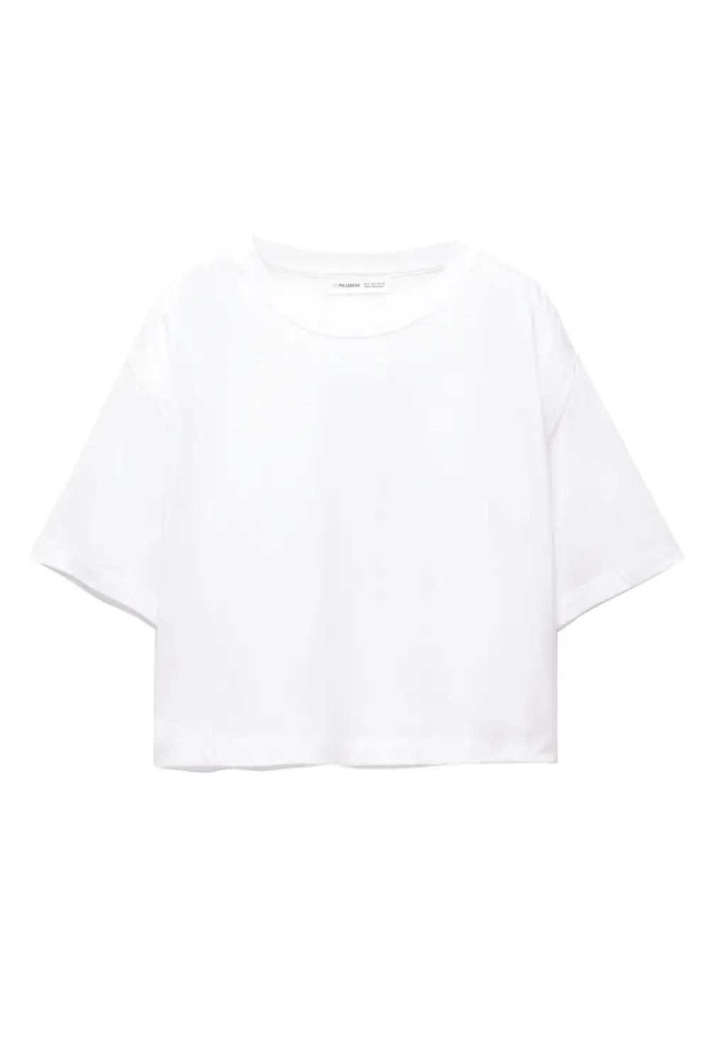 Camiseta cropped manga corta