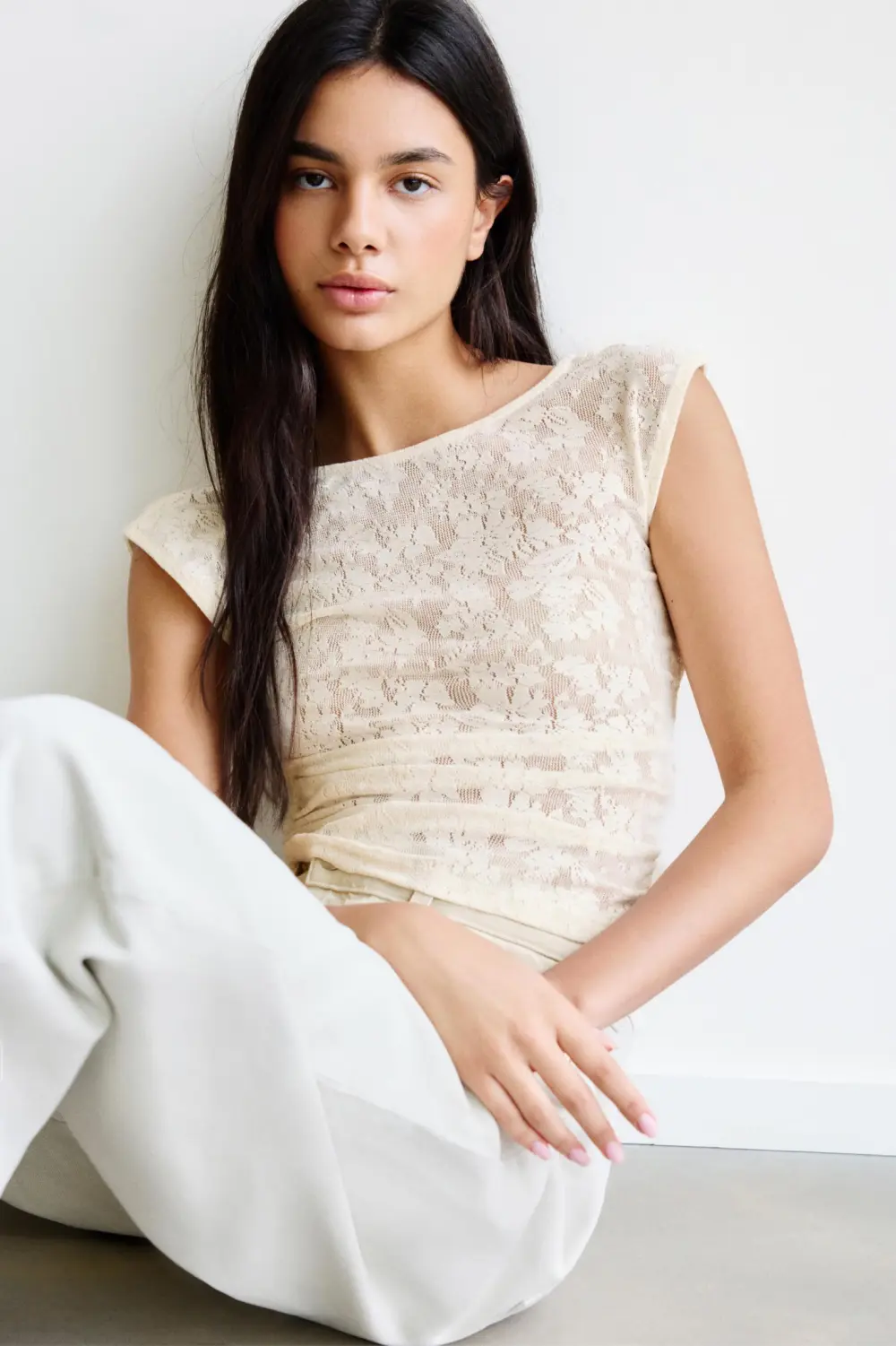 Rustic floral top