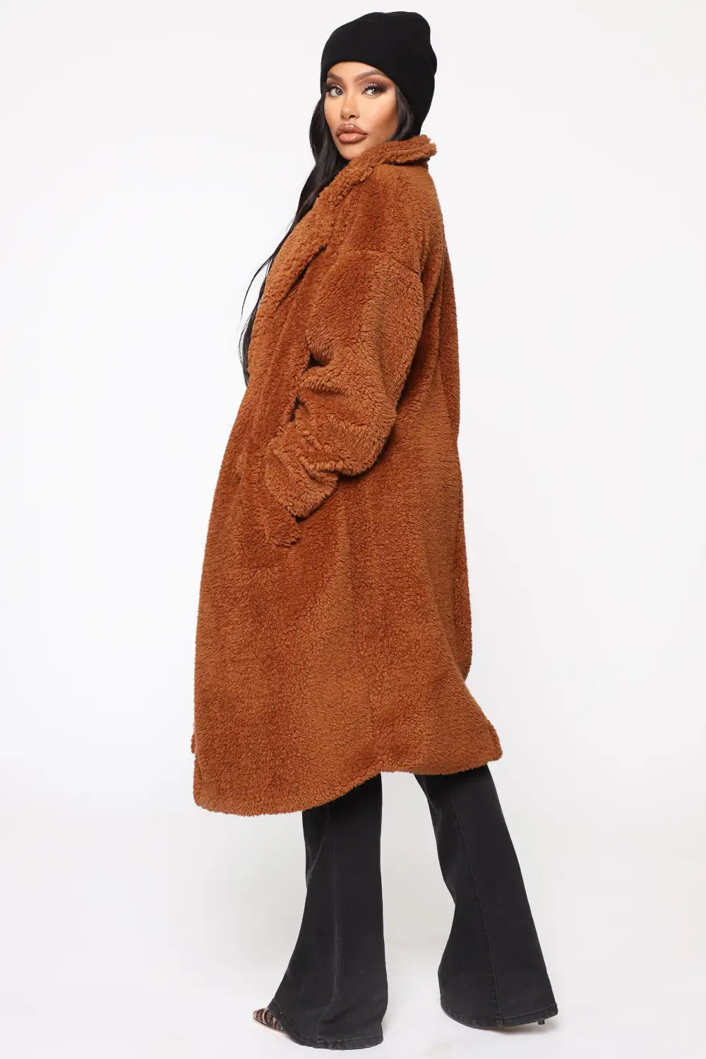 Cover Girl Teddy Coat - Brown