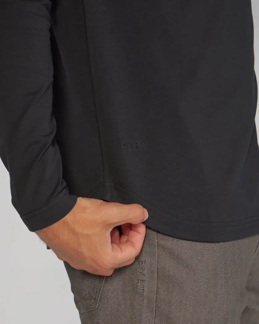 Lux Long Sleeve Zip Polo