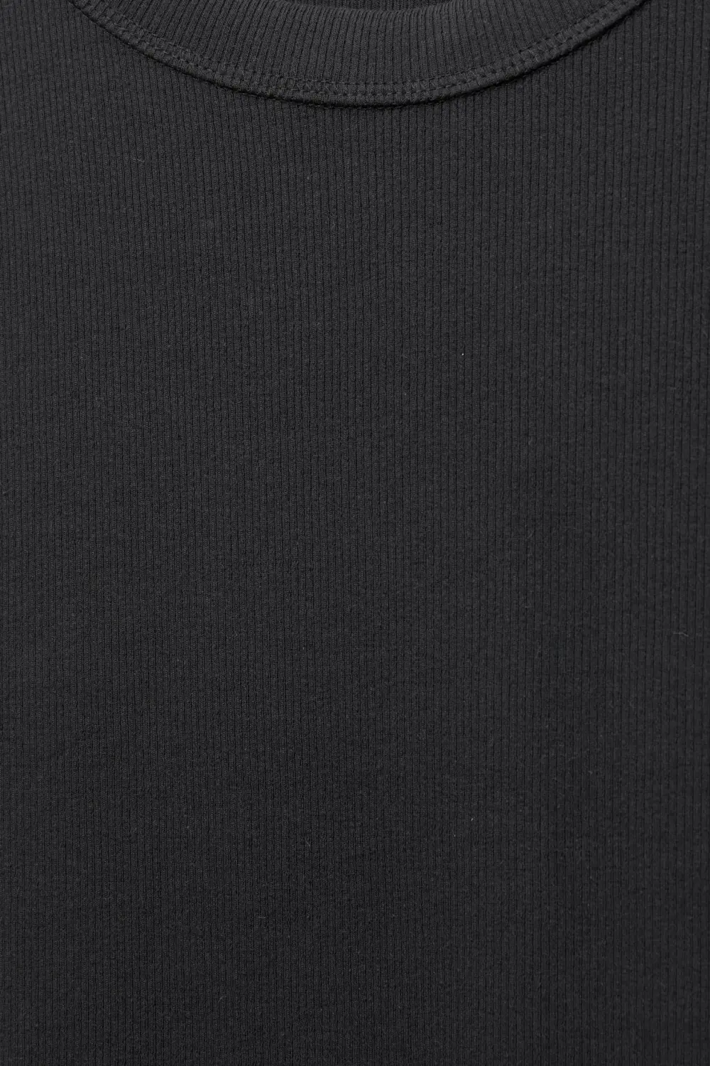 Camiseta cropped canalé