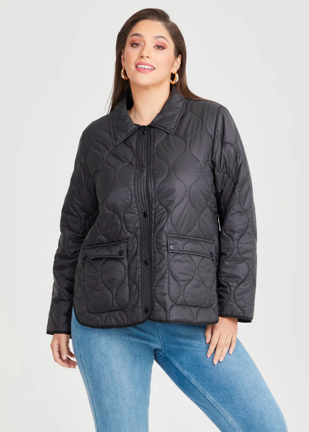 Short Quilt Puffer Jacket