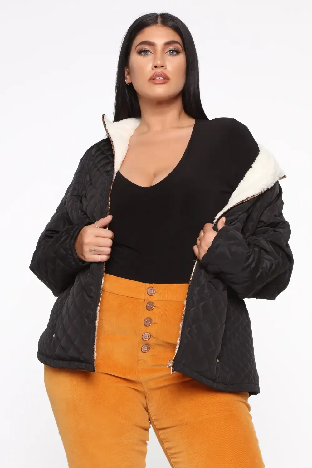 Quit Tripping Quilted Jacket - Black