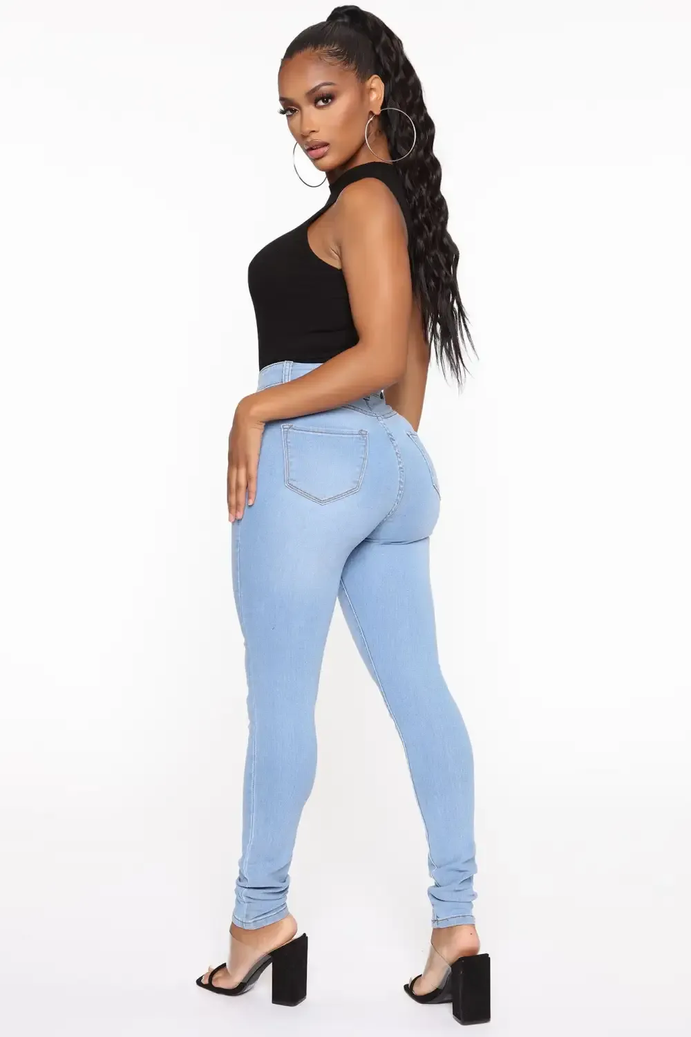 First Pick High Rise Jeans - Light Blue Wash