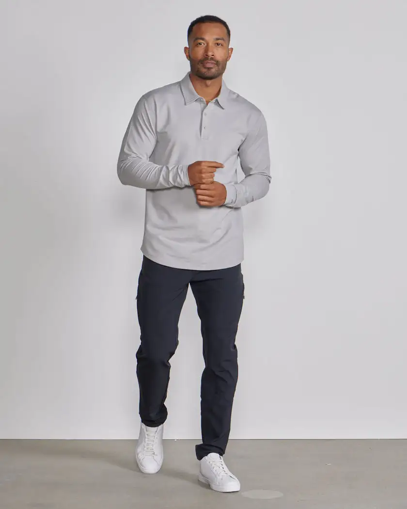 Drop-Cut Long Sleeve: Lux Polo