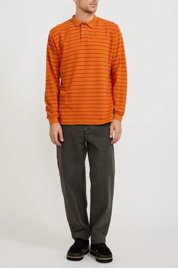 Loch Bay Polo Tangerine Stripe