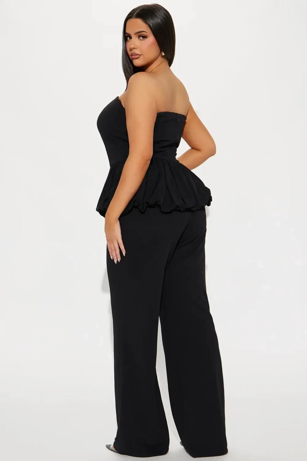 Dream Life Peplum Jumpsuit - Black