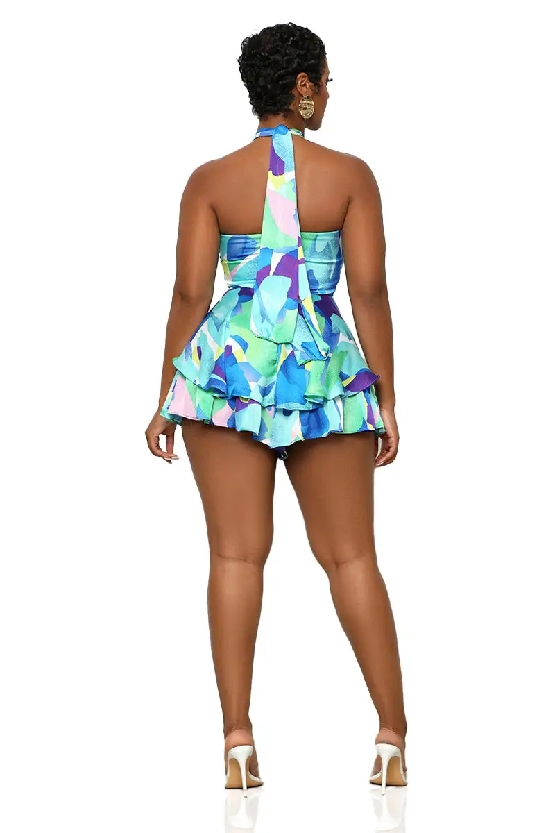 Ride The Wave Romper (Blue Multi)