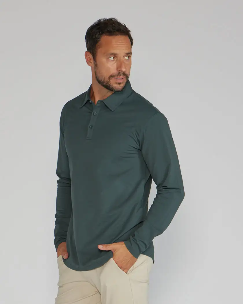 Drop-Cut Long Sleeve: Lux Polo