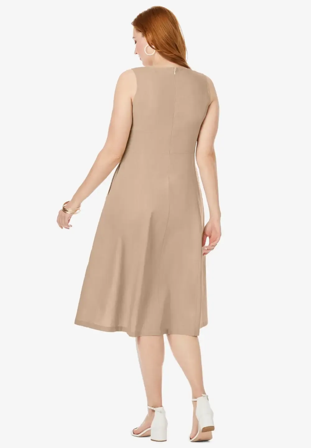 Linen Fit & Flare Dress
