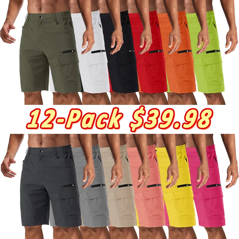 Men's Summer Lightweight Quick-Dry Work Shorts(Pockets on both the front and back)