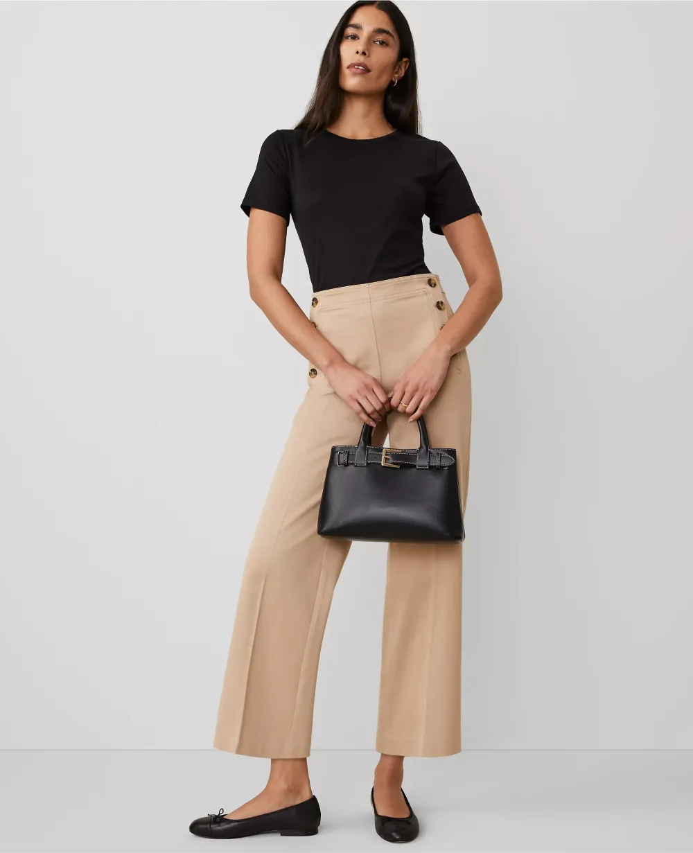 Faux Leather Small Tote Bag