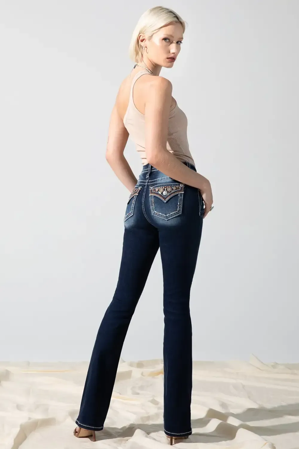 Aztec Accent Bootcut Jeans