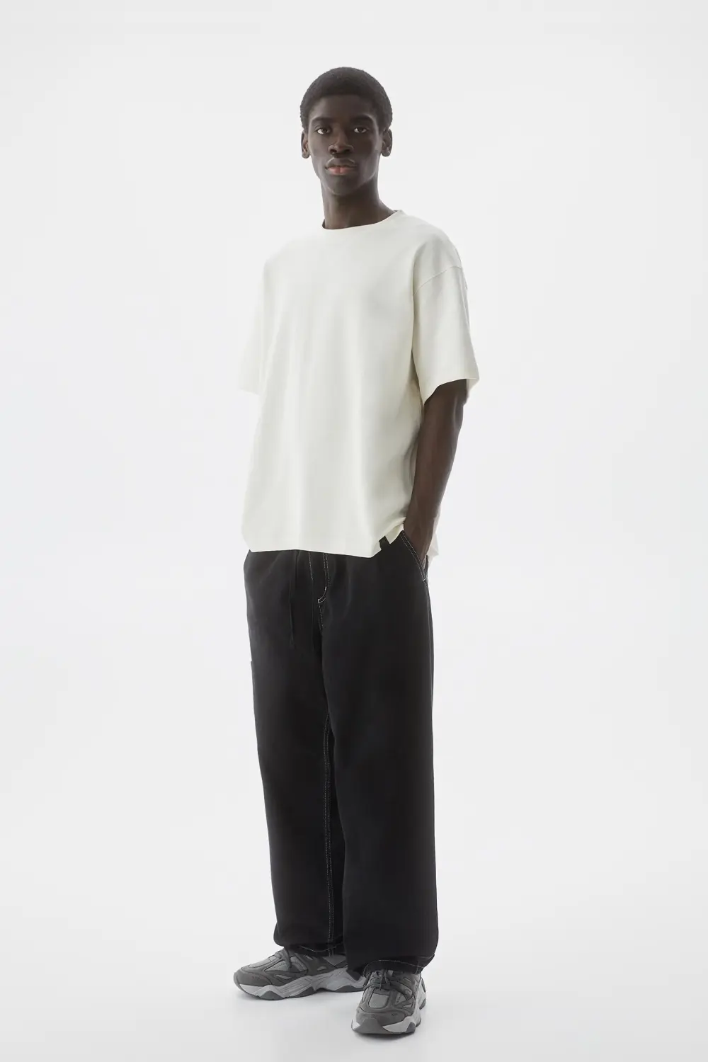Basic short sleeve textured T-shirt