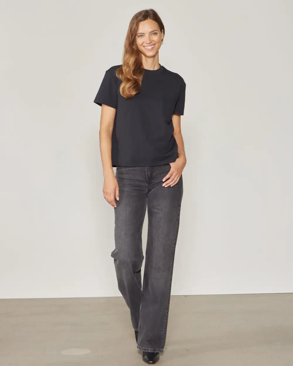 Lux Relaxed Split Hem Pocket Tee