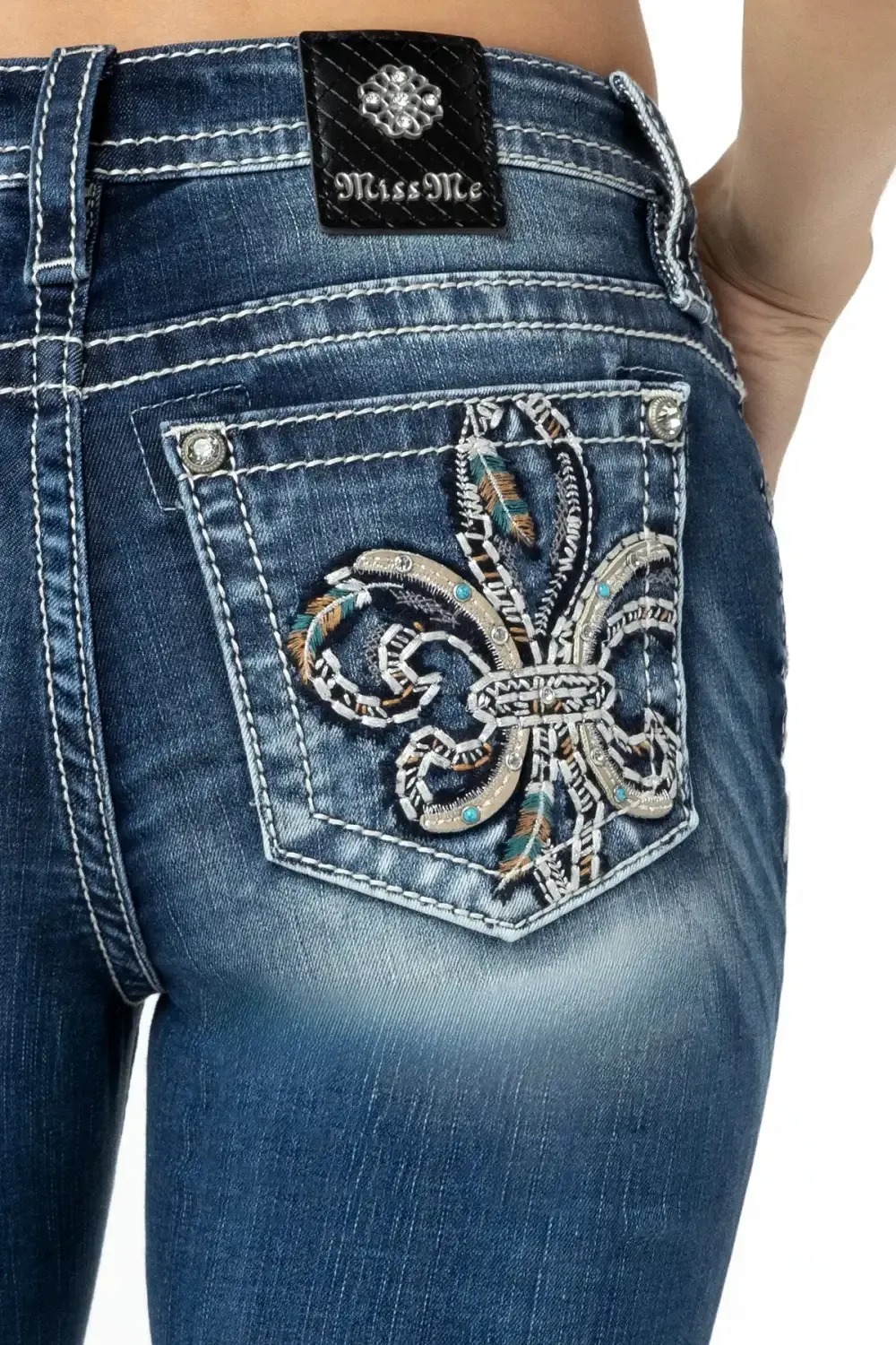 Vibrant Fleur De Lis Skinny Jeans