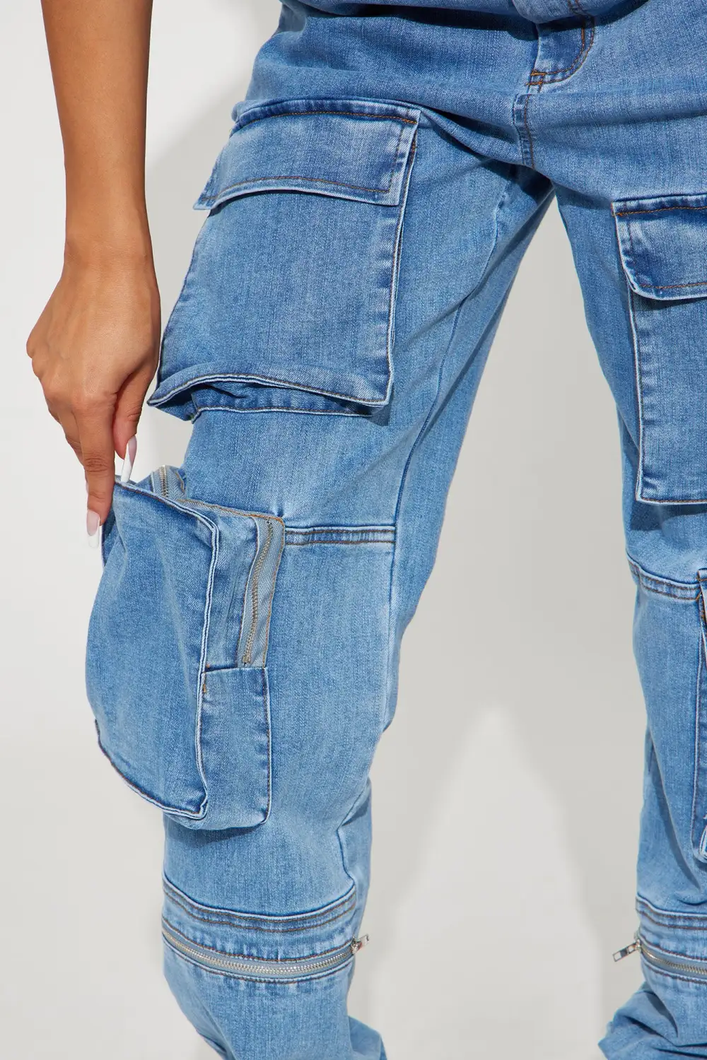 Hang With Me Denim Pant Set - Light Wash
