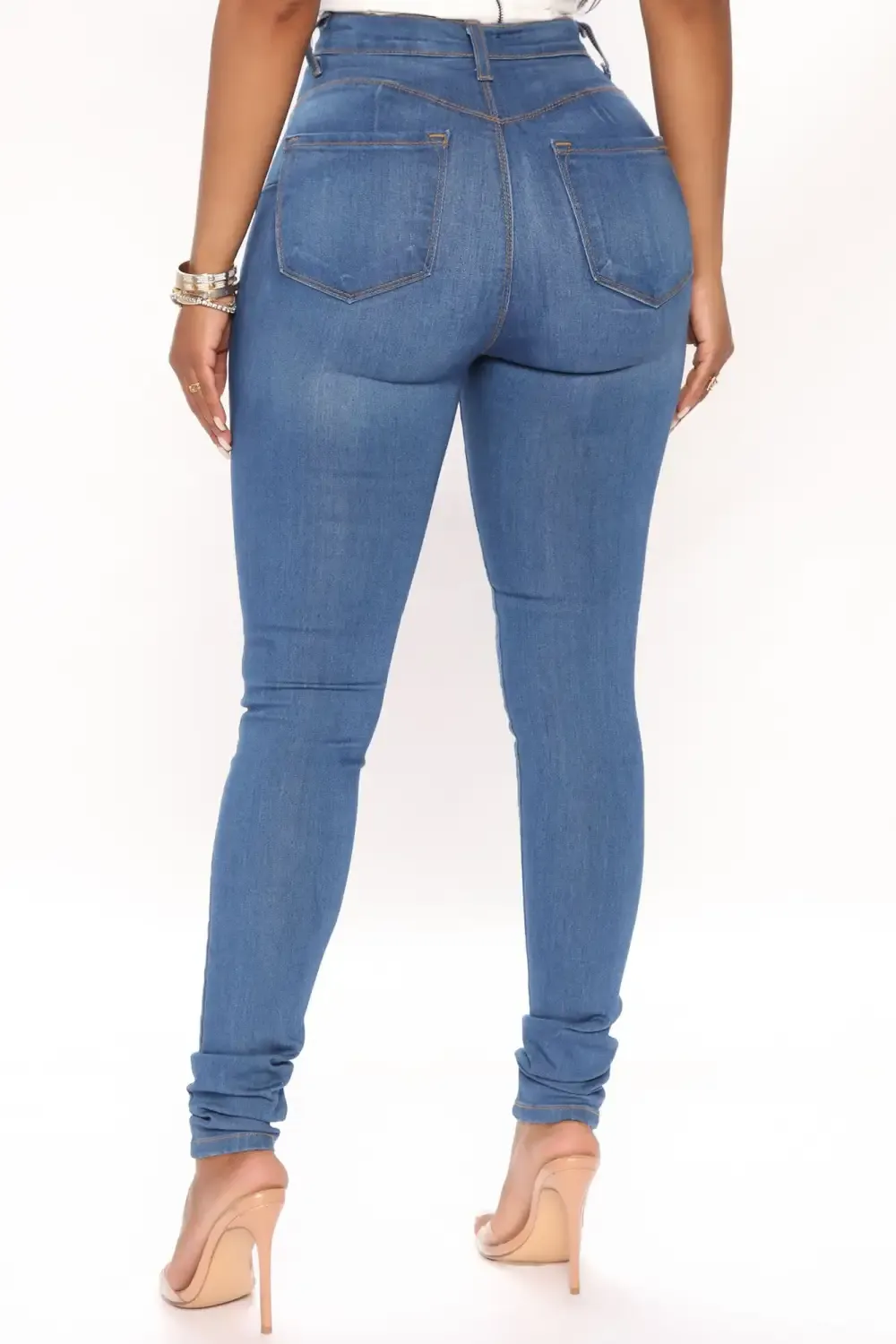 Classic Beauty Booty Lifter Skinny Jeans - Medium Blue Wash