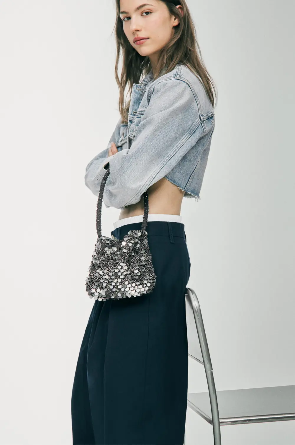 Bolso de hombro lentejuelas