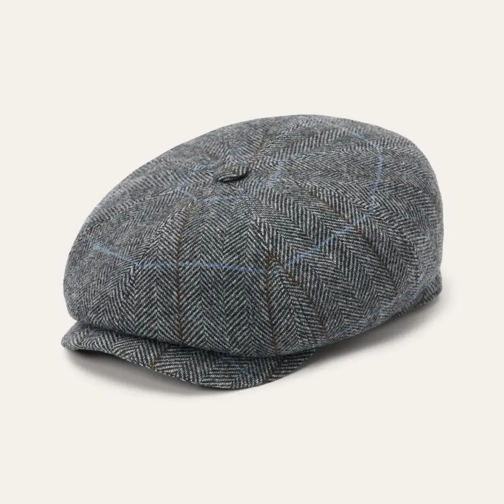 Wool Herringbone Hatteras Cap