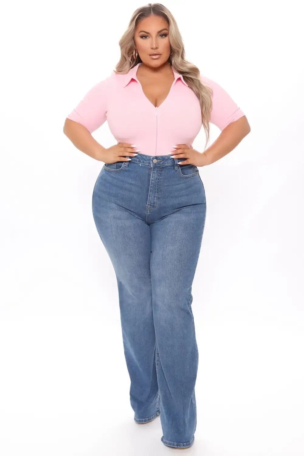 Affair Of The Flare Stretch Jeans - Medium Blue Wash