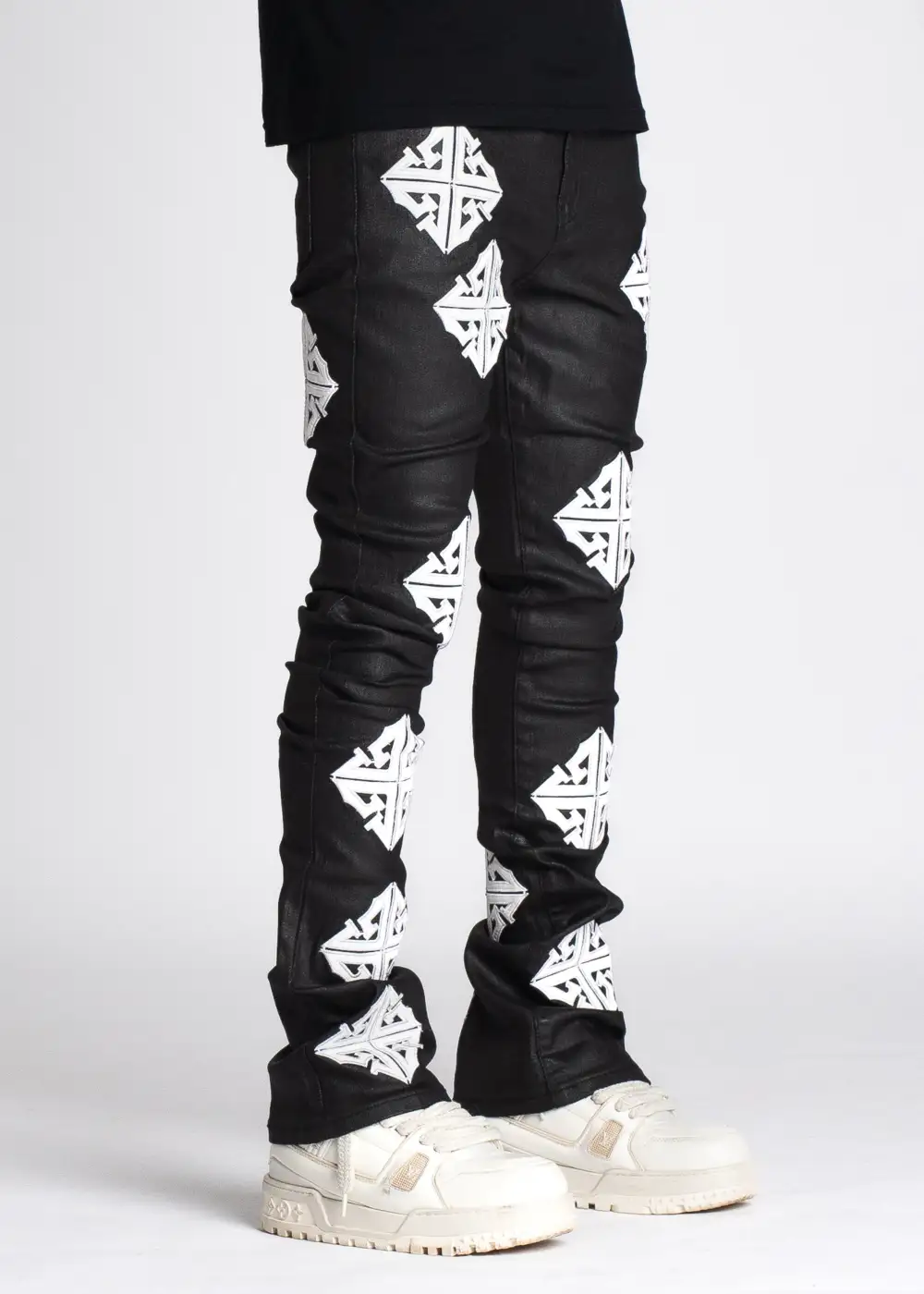 Obsidian Black Icon Stacked Denim V2