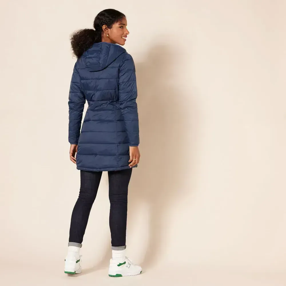 Women's Lightweight Water-Resistant Hooded Puffer Coat (Available in Plus Size)
