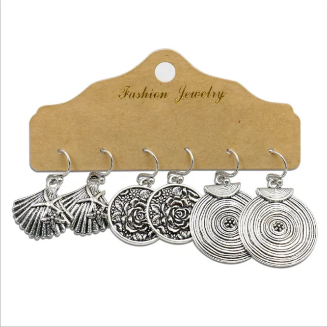 Fashion ladies all-match tasseled vintage earrings