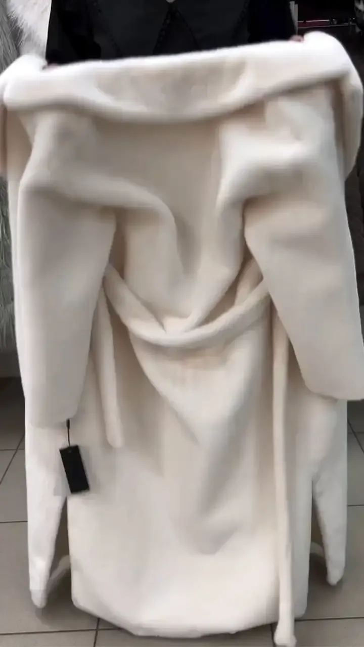 Women's Lapel Faux Fur Warm Casual Long Coat