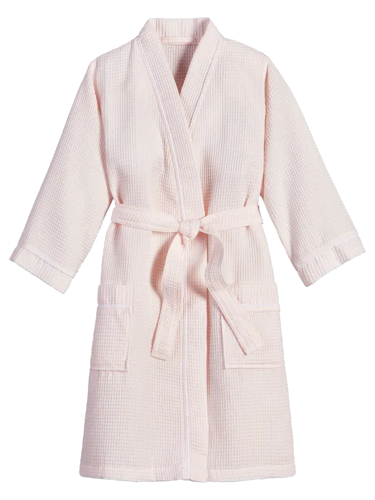Women's Short Waffle Knit Bath Robe