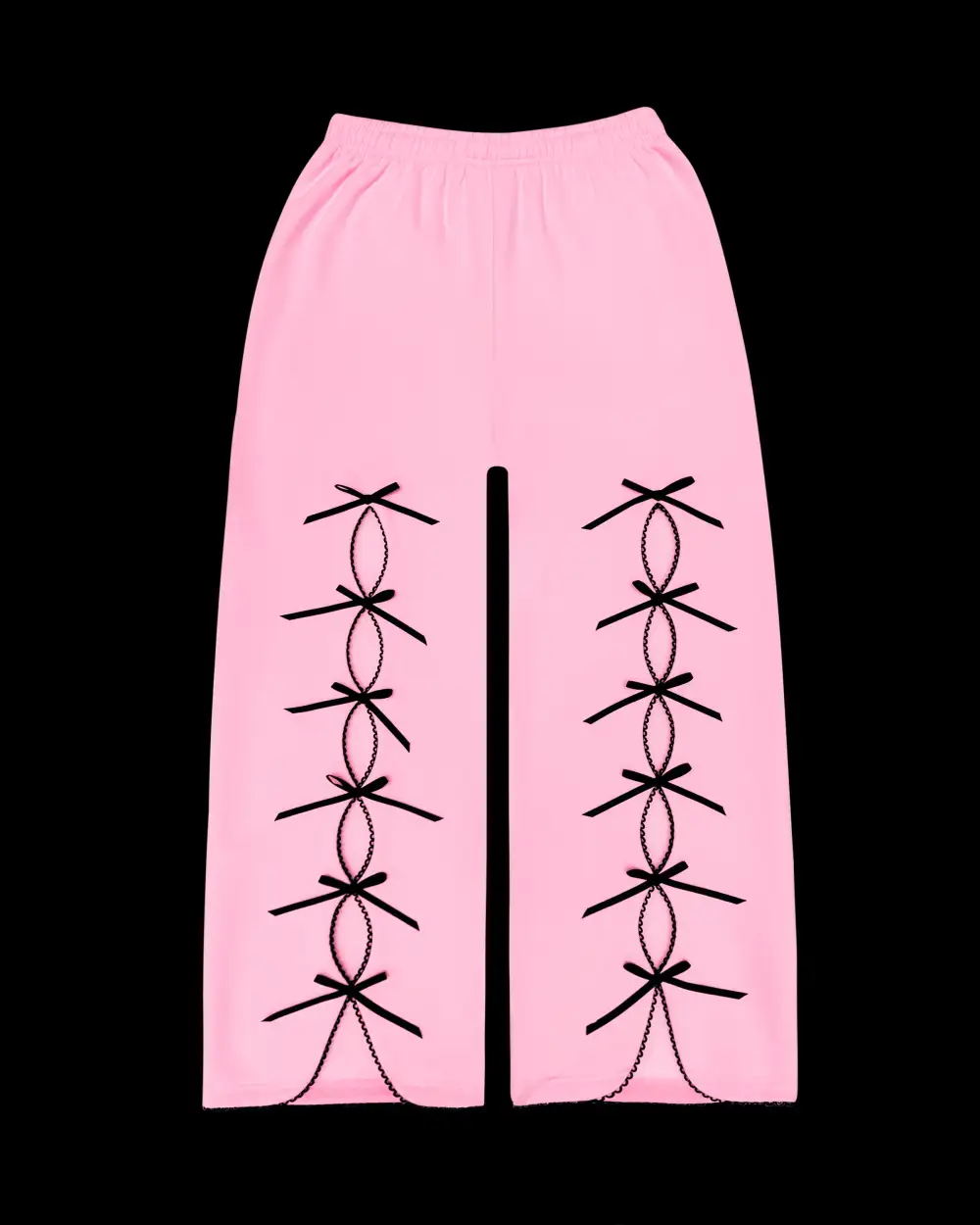 PRINC355 RIBBON SWEATPANTS BABY PINK