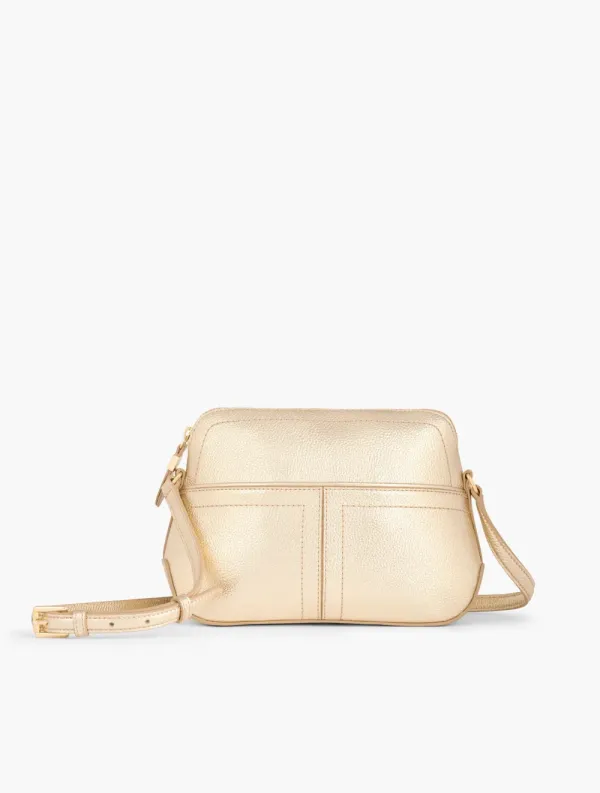 Ellis Leather Crossbody Bag - Metallic