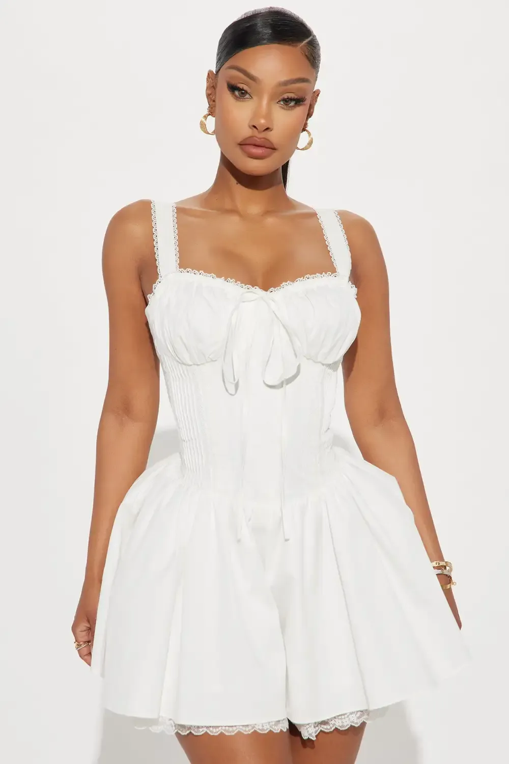 Fall For Me Romper - White