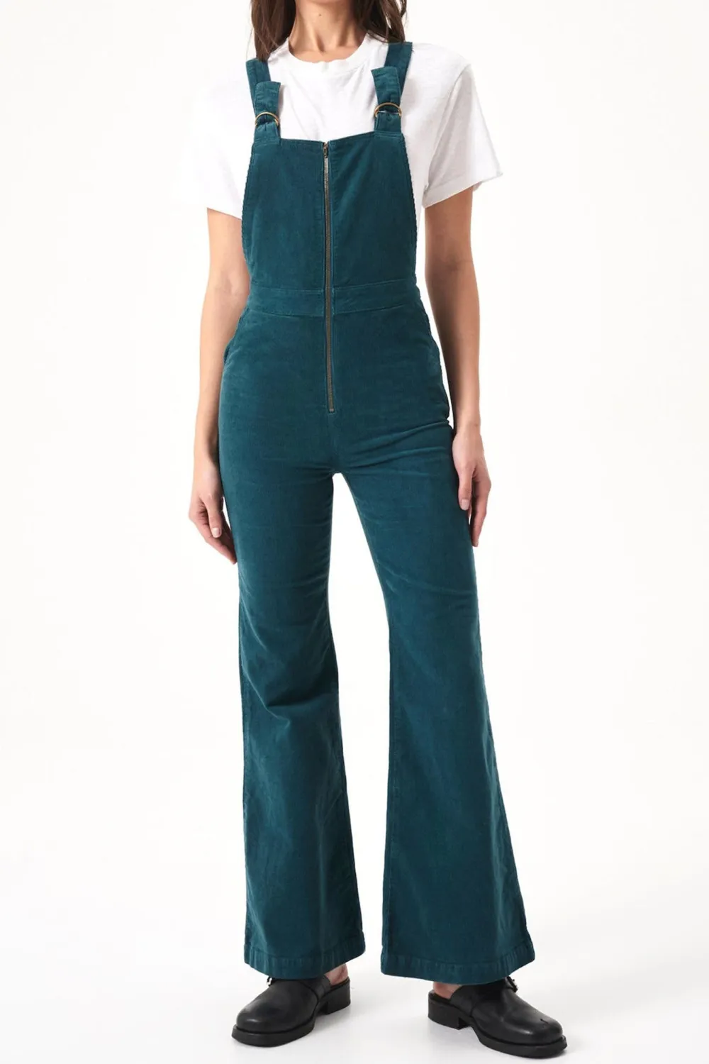 Deep Green Slim-Fit Comfortable Zipper Jumpsuit