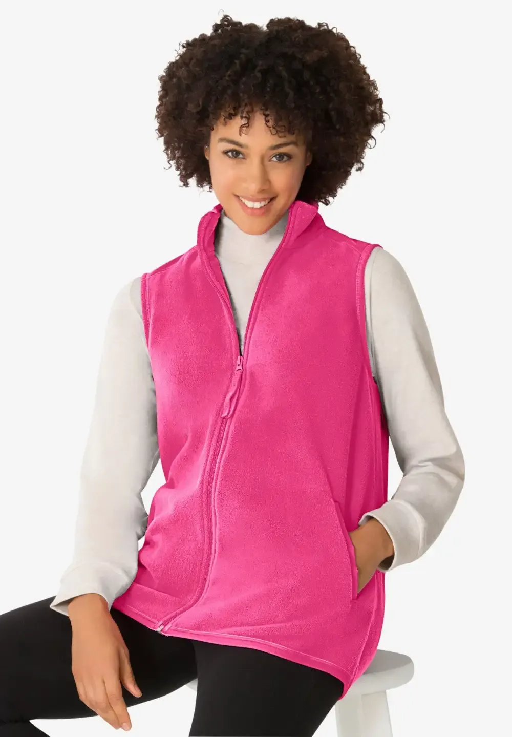 Zip-Front Microfleece Vest